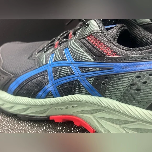 EUC - ASICS Men's Gel-Venture 9 Running Shoes Black/Tuna Blue Size:11.5 Ex-Wide - Picture 9 of 16